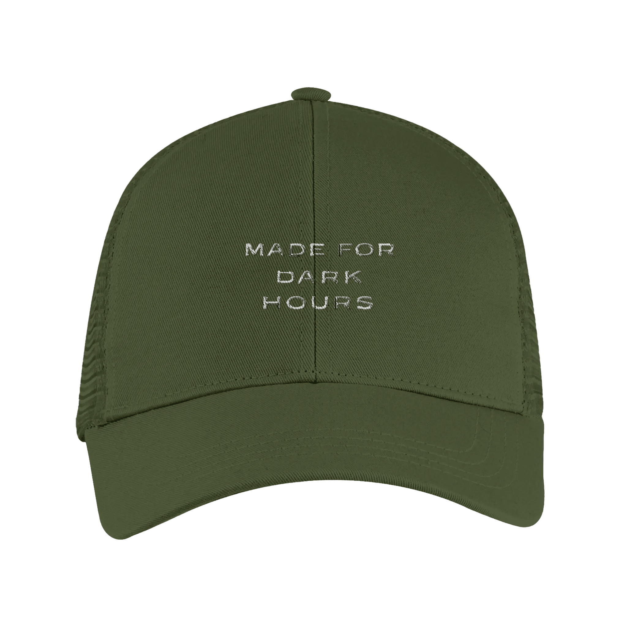 Nachtgrund Trucker Cap – Schwarze Streetwear Cap aus Bio - Baumwolle - Nachtgrund