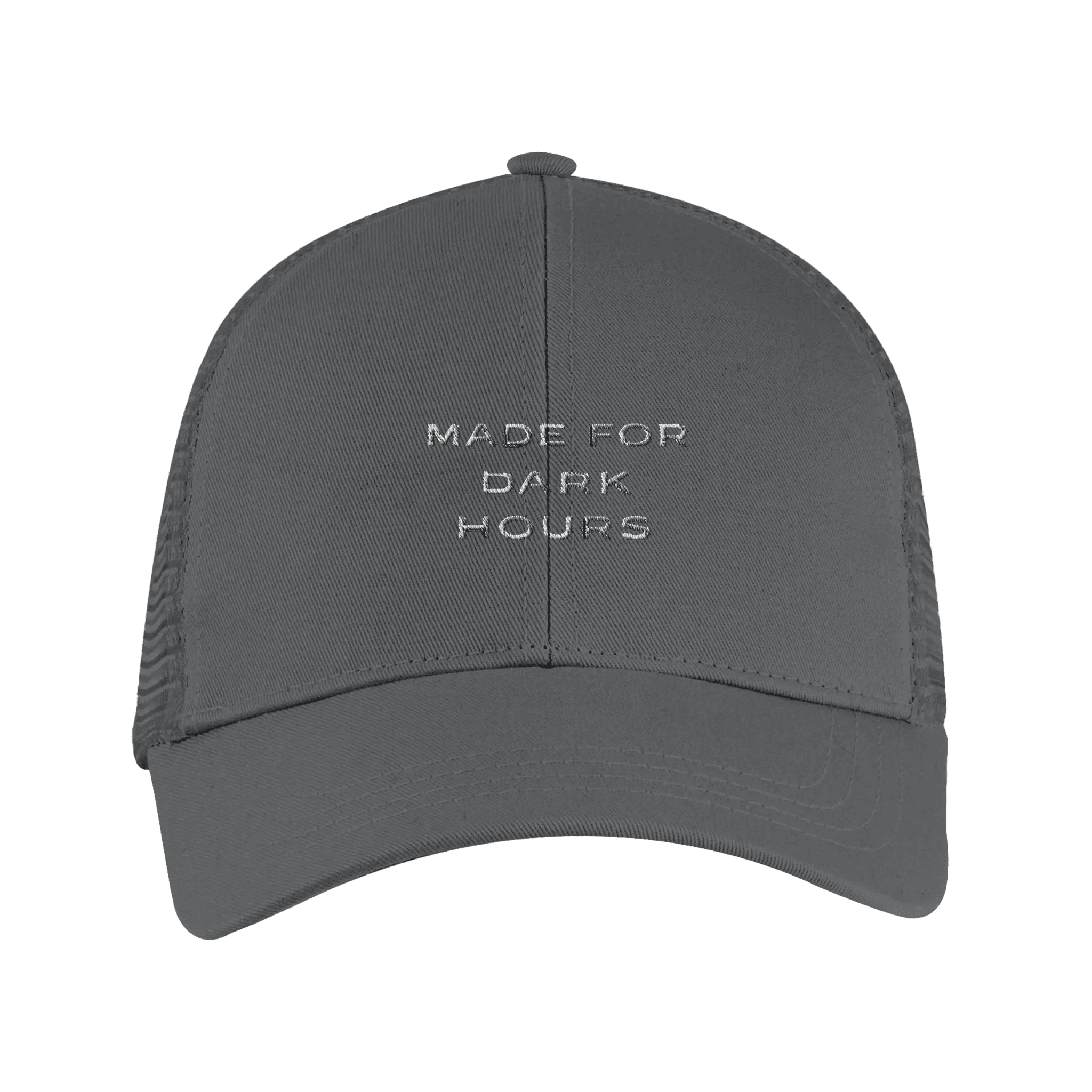 Nachtgrund Trucker Cap – Schwarze Streetwear Cap aus Bio - Baumwolle - Nachtgrund